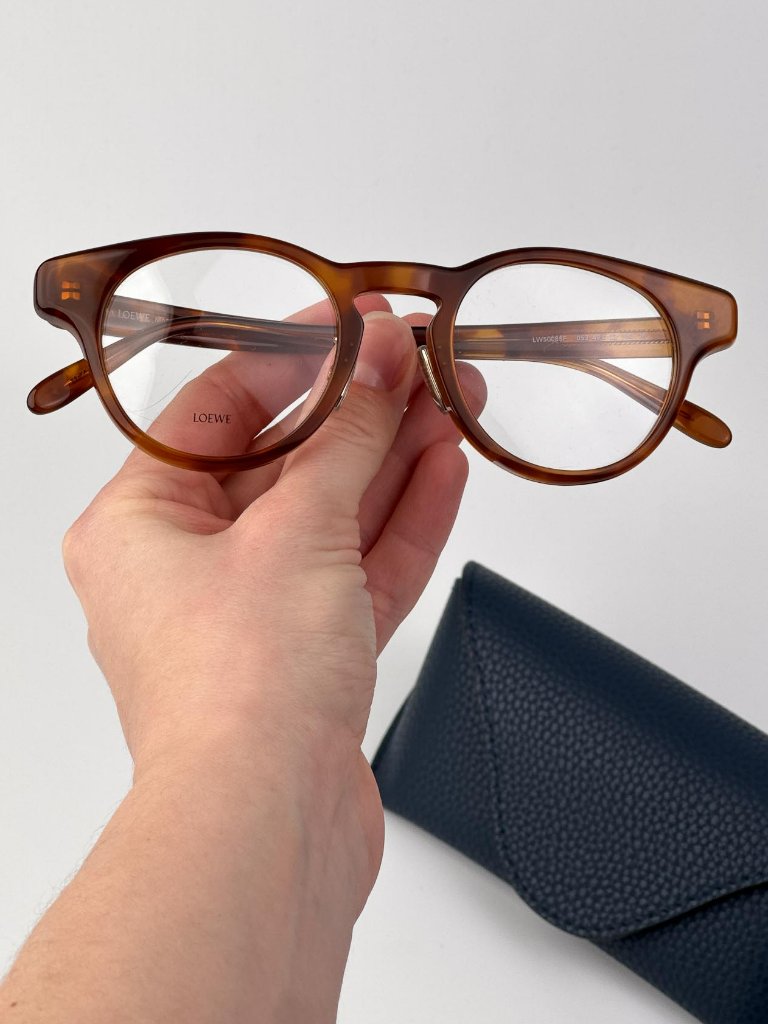 Loewe Lw50085f 053 Round Eyeglasses Blonde Havana (Men & Women)